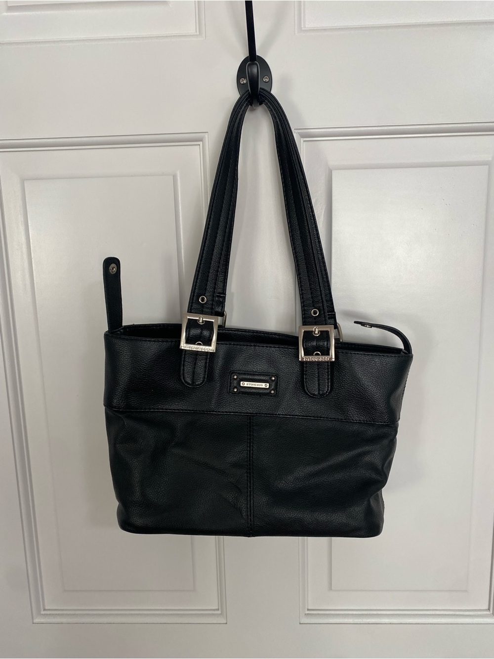 Classic Black Shoulder Tote Bag for Women